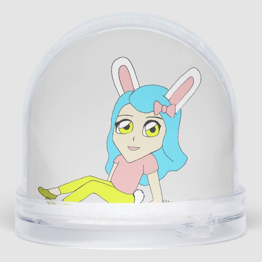 Chibi Bunnygirl Schneekugeln (Rückseite)