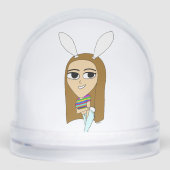 Chibi Bunnygirl Schneekugeln (Vorderseite)