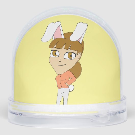 Chibi Bunnygirl Schneekugeln (Rückseite)