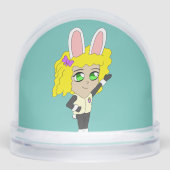 Chibi Bunnygirl Schneekugeln (Vorderseite)