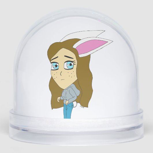 Chibi Bunnygirl Schneekugeln (Vorderseite)