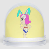 Chibi Bunnygirl Schneekugeln (Vorderseite)