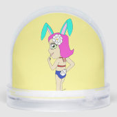Chibi Bunnygirl Schneekugeln (Rückseite)
