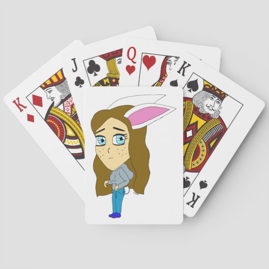 Chibi Bunnygirl Spielkarten (Rückseite)