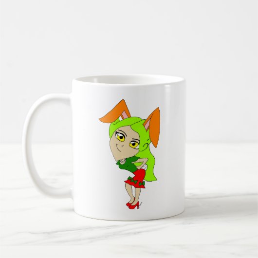 Chibi-Bunnygirl-Tasse Kaffeetasse (Links)