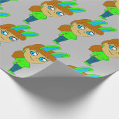 Chibi-Bunnygirl-Taste Geschenkpapier (Ecke)