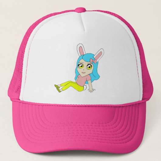 Chibi-Bunnygirl  Truckerkappe (Vorderseite)
