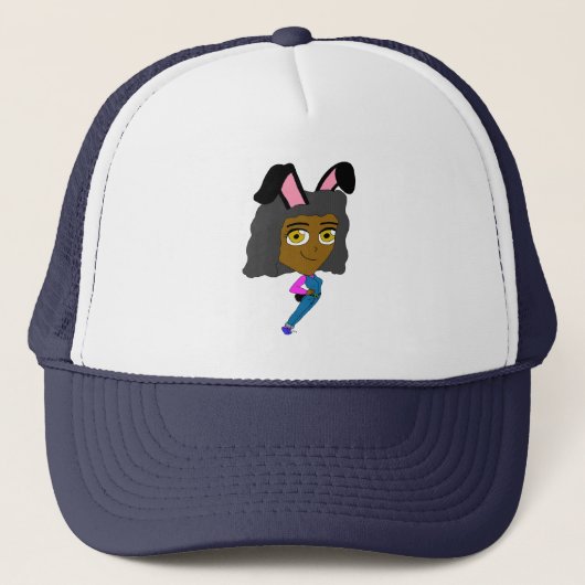 Chibi-Bunnymädchen Truckerkappe (Vorderseite)
