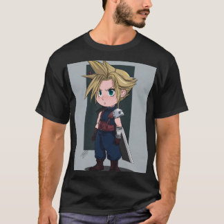 Chibi Buster‑Blade Held | Süßer Krieger mit spitze T-Shirt