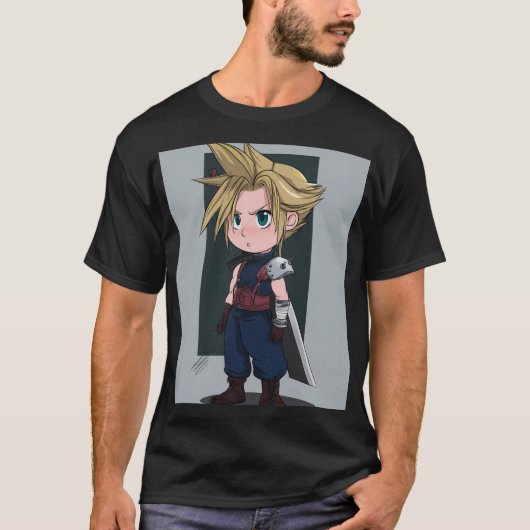 Chibi Buster‑Blade Held | Süßer Krieger mit spitze T-Shirt (Vorderseite)