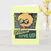 Chibi Cat Noir geben nie auf Karte (Gelbe Blume)