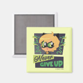 Chibi Cat Noir geben nie auf Magnet (Vorderseite/Rückseite)