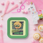 Chibi Cat Noir geben nie auf Pappteller (Party)