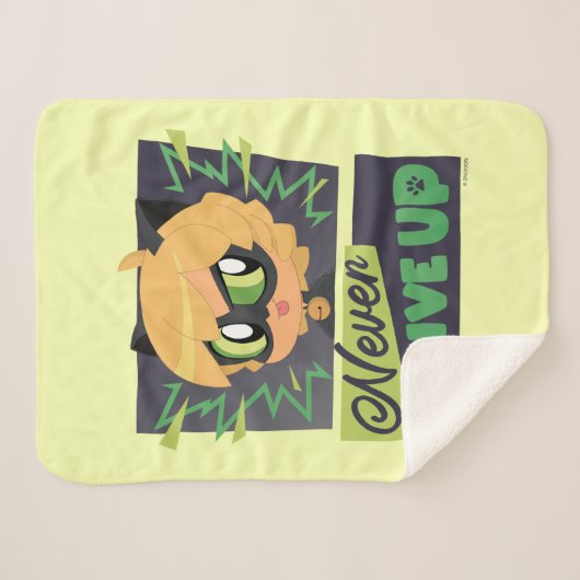 Chibi Cat Noir geben nie auf Sherpadecke (Vorderseite (Horizontal))