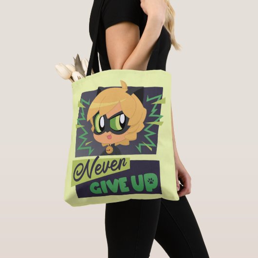 Chibi Cat Noir geben nie auf Tasche (Von Nahem)