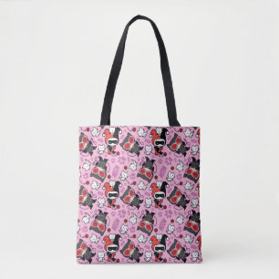 Chibi Catfrau, Harley Quinn, & Kittens Pattern Tasche
