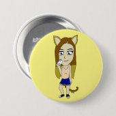 Chibi Catgirl Button (Vorne & Hinten)