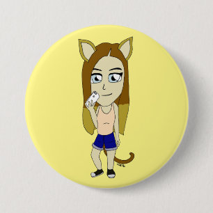Chibi Catgirl Button