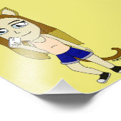 Chibi Catgirl Fotodruck (Ecke)
