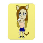 Chibi Catgirl Magnet (Vertikal)