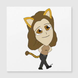 Chibi catgirl Magnetic Card Magnetkarte