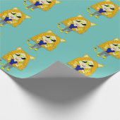 Chibi Catgirl mit Pfoten Geschenkpapier (Ecke)