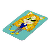 Chibi Catgirl mit Pfoten Magnet (Linke Seite)