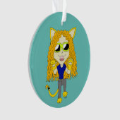 Chibi Catgirl mit Pfoten Ornament (Vorderseite)