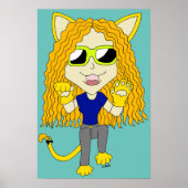 Chibi Catgirl mit Pfoten Poster (Vorne)