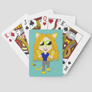 Chibi Catgirl mit Pfoten Spielkarten