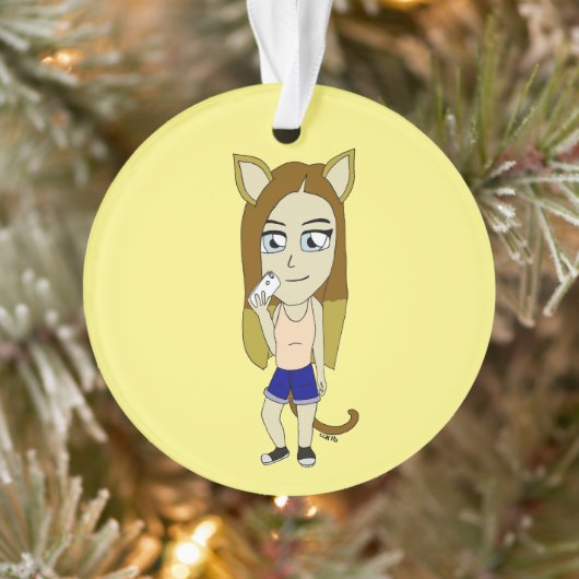 Chibi Catgirl Ornament (Baum)