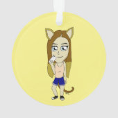 Chibi Catgirl Ornament (Rückseite)