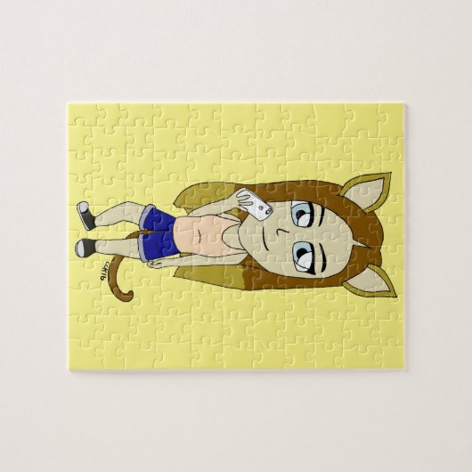 Chibi Catgirl Puzzle (Horizontal)