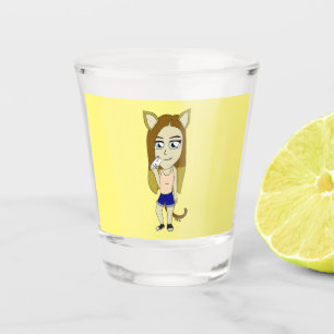 Chibi Catgirl Schnapsglas