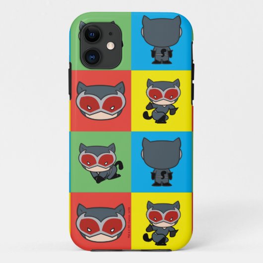 Chibi Catwoman Character Posen Case-Mate iPhone Hülle (Rückseite)
