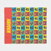 Chibi Catwoman Character Posen Fleecedecke (Vorderseite (Horizontal))