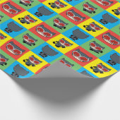 Chibi Catwoman Character Posen Geschenkpapier (Ecke)