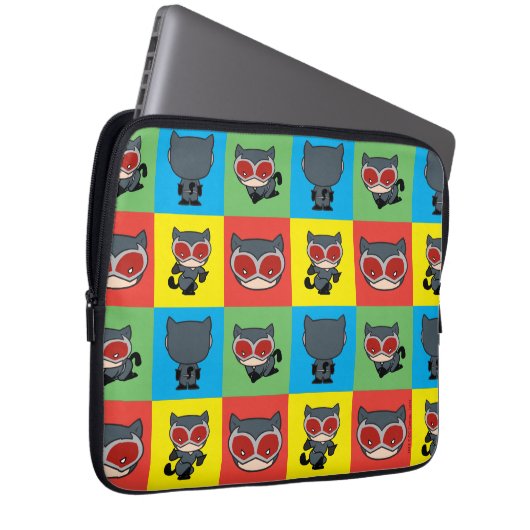 Chibi Catwoman Character Posen Laptopschutzhülle (Vorne Rechts)
