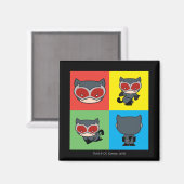 Chibi Catwoman Character Posen Magnet (Vorderseite/Rückseite)