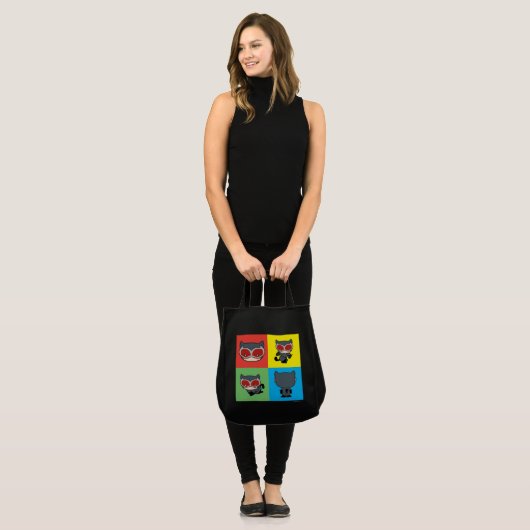 Chibi Catwoman Character Posen Tragetasche (Vorderseite (Model))