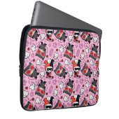 Chibi Catwoman, Harley Quinn & Kittens Pattern Laptopschutzhülle (Vorne Rechts)