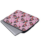 Chibi Catwoman, Harley Quinn & Kittens Pattern Laptopschutzhülle (Vorne Knopf)