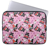 Chibi Catwoman, Harley Quinn & Kittens Pattern Laptopschutzhülle (Vorderseite)