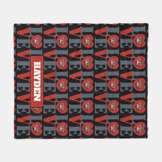 Chibi Catwoman LIEBE Fleecedecke (Vorderseite (Horizontal))