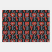 Chibi Catwoman LIEBE Geschenkpapier Set (Vorderseite)