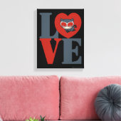 Chibi Catwoman LIEBE Leinwanddruck (Insitu (Wohnzimmer))