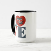 Chibi Catwoman LIEBE Tasse (Vorderseite Links)