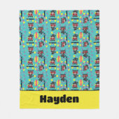 Chibi Catwoman Pattern Fleecedecke (Vorderseite)