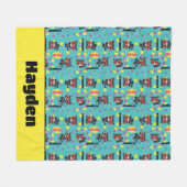 Chibi Catwoman Pattern Fleecedecke (Vorderseite (Horizontal))