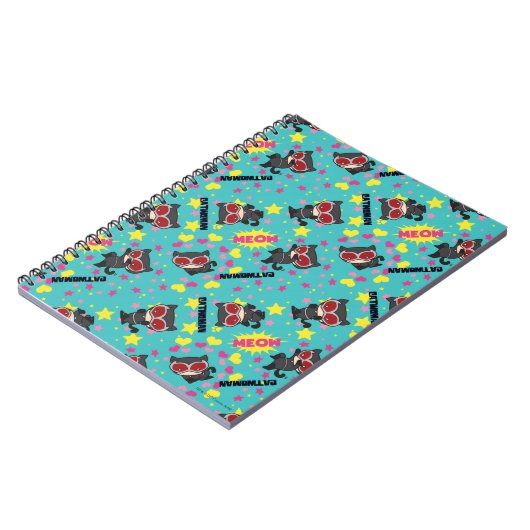 Chibi Catwoman Pattern Notizblock (Linke Seite)